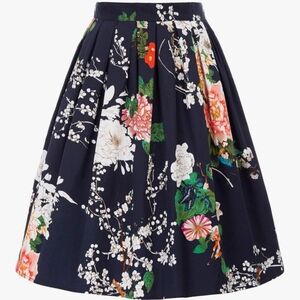 Grace Karin Blue Pleated Midi Skirt Cocktail